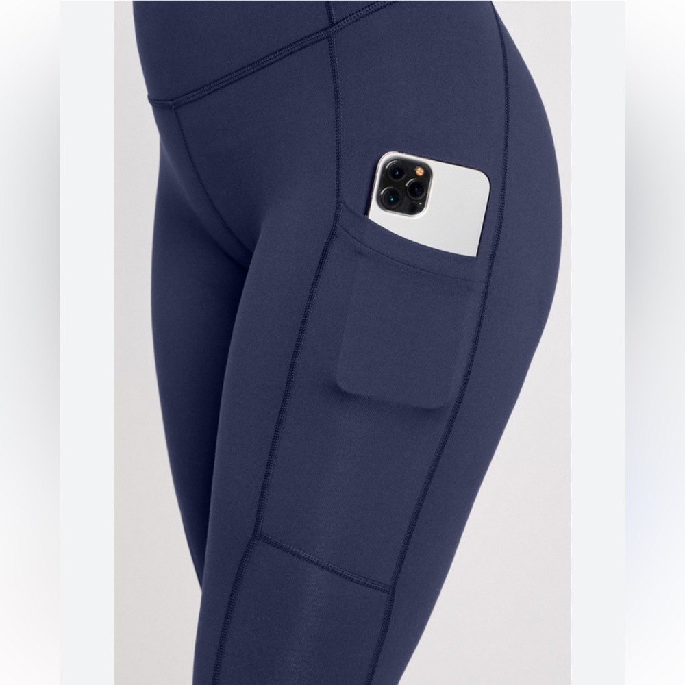 Fabletics Power Hold Deep Blue Leggings with Side Pocket
